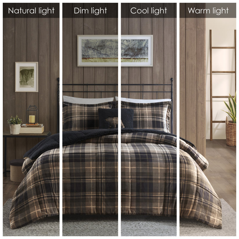 Alton plush to sherpa comforter set woolrich online